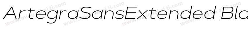 ArtegraSansExtended BlackIta字体转换
